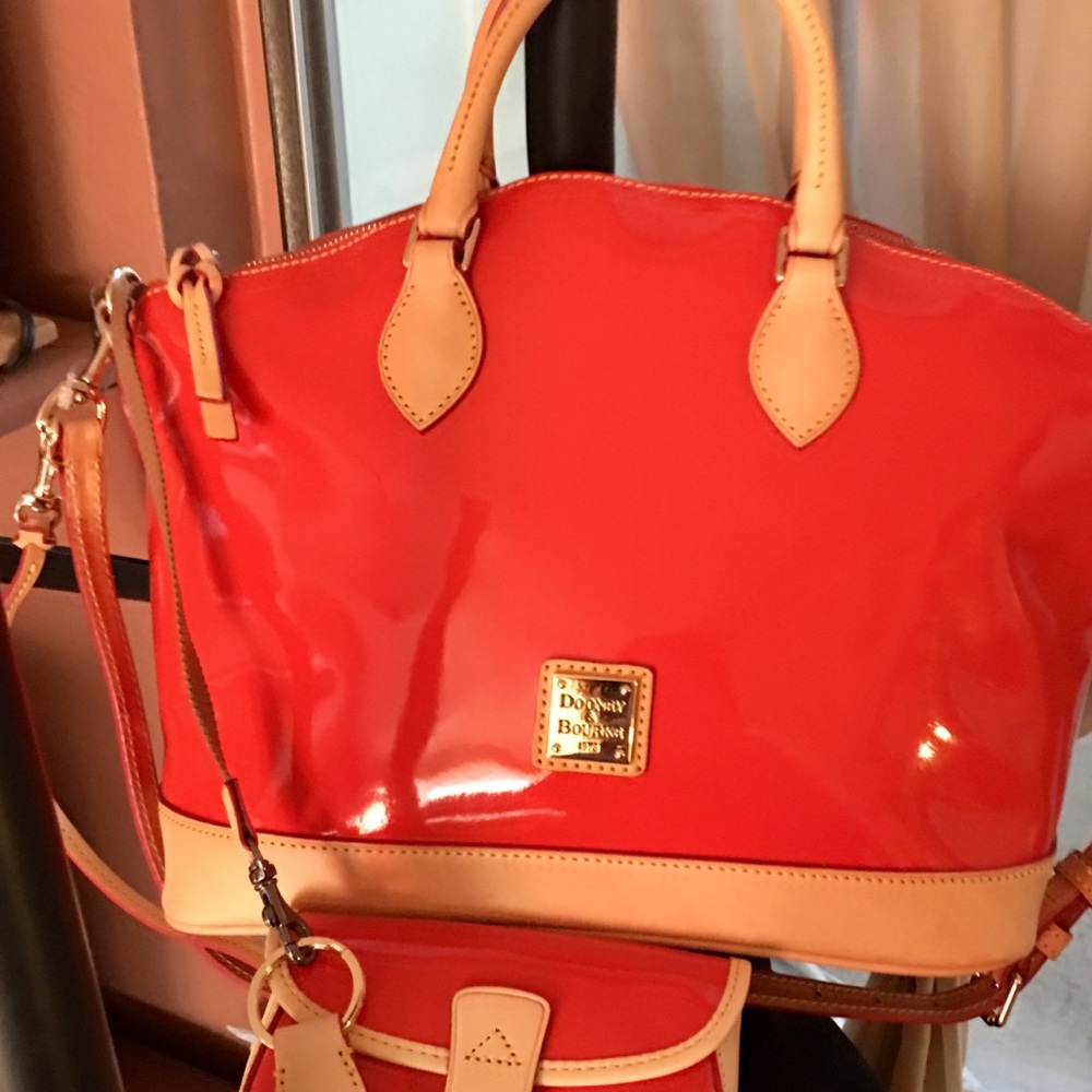 COPY - NWT Dooney Bourke Persimmon Orange Patent …